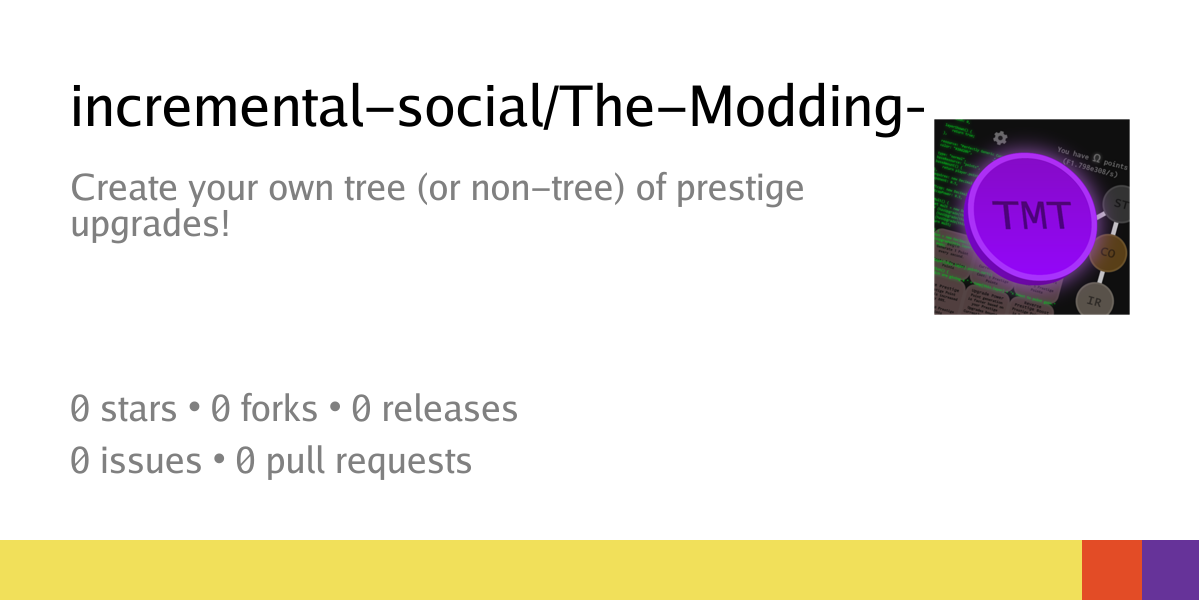 Issues - incremental-social/The-Modding-Tree - Incremental Social